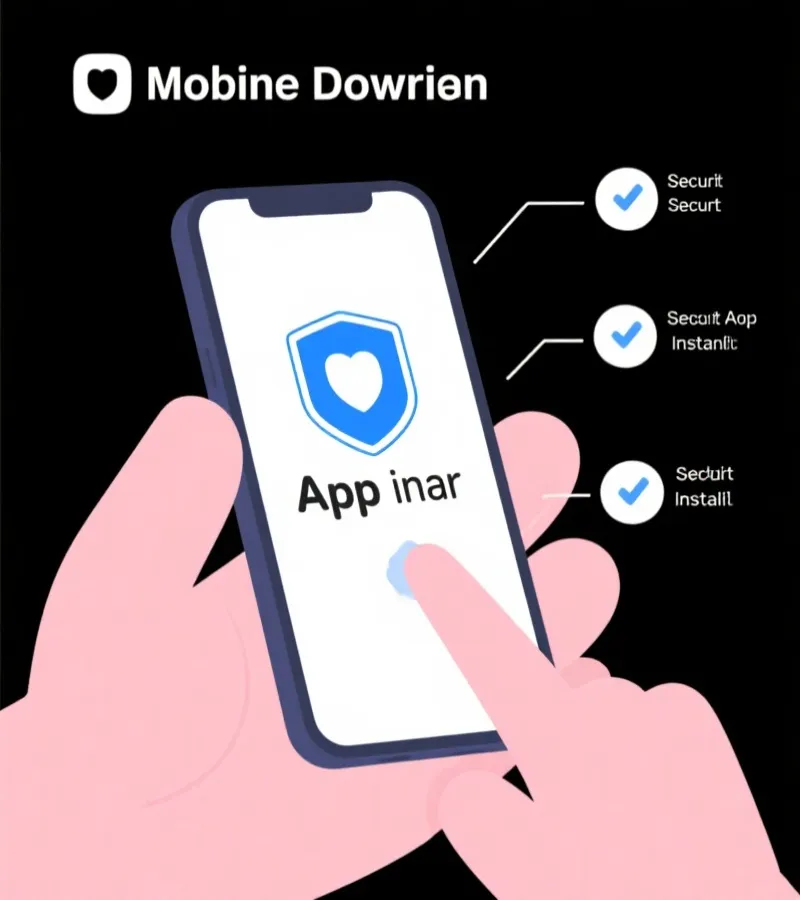 移动端下载与安装步骤示意图